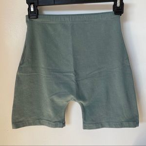 Sage blue green bike shorts from brandy melville